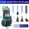 imageAquastrong 12 HP Sump Pump 5722 GPH Submersible CleanDirty Water Pump with Float Switch Draining Flooded Basement Hot Tub Pool Pond Garden Pond 19ft Cord