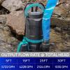 imageAquastrong 12 HP Sump Pump 5722 GPH Submersible CleanDirty Water Pump with Float Switch Draining Flooded Basement Hot Tub Pool Pond Garden Pond 19ft Cord