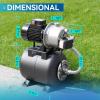 imageAquastrong 16 HP Portable Shallow Well Pump Garden 1320 GPH 115V Stainless Steel Sprinkler Water Transfer Draining Irrigation Pump for Lawn or Garden16 Hp With Tanknsf