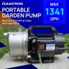 imageAquastrong 16 HP Portable Shallow Well Pump Garden 1320 GPH 115V Stainless Steel Sprinkler Water Transfer Draining Irrigation Pump for Lawn or Garden16 Hp