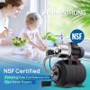 imageAquastrong 16 HP Portable Shallow Well Pump Garden 1320 GPH 115V Stainless Steel Sprinkler Water Transfer Draining Irrigation Pump for Lawn or Garden16 Hp With Tanknsf