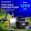 imageAquastrong 16 HP Portable Shallow Well Pump Garden 1320 GPH 115V Stainless Steel Sprinkler Water Transfer Draining Irrigation Pump for Lawn or Garden12 Hp