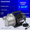 imageAquastrong 16 HP Portable Shallow Well Pump Garden 1320 GPH 115V Stainless Steel Sprinkler Water Transfer Draining Irrigation Pump for Lawn or Garden16 Hp