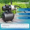 imageAquastrong 16 HP Portable Shallow Well Pump Garden 1320 GPH 115V Stainless Steel Sprinkler Water Transfer Draining Irrigation Pump for Lawn or Garden16 Hp With Tanknsf