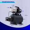 imageAquastrong 16 HP Shallow Well Pump with Pressure Tank 1320 GPH 115V Stainless Steel Irrigation Automatic Water Booster Jet Pump for Home Garden Lawn
