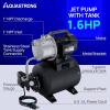 imageAquastrong 16 HP Shallow Well Pump with Pressure Tank 1320 GPH 115V Stainless Steel Irrigation Automatic Water Booster Jet Pump for Home Garden Lawn