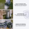 imageAquastrong 1HP Sewage Grinder Pump Stainless Steel 115V Automatic Float Switch Submersible EffluentSump Pump for Sump Basin Basement Residential Sewage 2 NPT Discharge1HP 3962GPH with Grinder