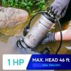 imageAquastrong 1HP Sewage Grinder Pump Stainless Steel 115V Automatic Float Switch Submersible EffluentSump Pump for Sump Basin Basement Residential Sewage 2 NPT Discharge1HP 3962GPH with Grinder