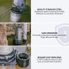 imageAquastrong 1HP Sewage Sump Pump Stainless Steel 115V Automatic Float Switch Cast Iron Impeller Submersible EffluentSewage Pump for Sump Basin Basement 2 NPT Discharge with 5283GPH