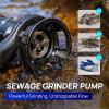 imageAquastrong Cast Iron Sewage Pump 12HP Effluent Pump 115V 6030 GPH Sump Pump with Auto Float Switch Ideal for Basement Sump Pits Industrial Wastewater  CommercialGrade Sewage System220V 4200GPH