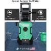 imageFOTING Electric Pressure WasherAdjustable Touch Screen 5000PSI 33GPM8 Level 58Total Long 4 Quick Connect NozzlesInlet HoseampampFilterampampFoam Cannon for CarsFencesDrivewaysHome CleaningYellowGREEN