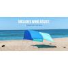 imageNEW Shibumi Shade Mini with Quiet Canopy The Original WindPowered Beach Shade Provides 75 Sq Ft of Shade Weighs Only 2 lbs Sets up in 2 Minutes Worlds Best Beach Shade Wind Assist Included