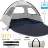 imageWhiteFang Beach Tent AntiUV Portable Sun Shade Shelter for 3468 Person Extendable Floor with 3 Ventilating Mesh Windows Plus Carrying Bag Stakes and Guy LinesBabys Breath