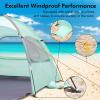 imageWhiteFang Beach Tent AntiUV Portable Sun Shade Shelter for 3468 Person Extendable Floor with 3 Ventilating Mesh Windows Plus Carrying Bag Stakes and Guy LinesMint Green
