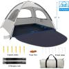 imageWhiteFang Beach Tent AntiUV Portable Sun Shade Shelter for 3468 Person Extendable Floor with 3 Ventilating Mesh Windows Plus Carrying Bag Stakes and Guy LinesBabys Breath