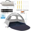 imageWhiteFang Beach Tent AntiUV Portable Sun Shade Shelter for 3468 Person Extendable Floor with 3 Ventilating Mesh Windows Plus Carrying Bag Stakes and Guy LinesBabys Breath
