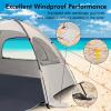 imageWhiteFang Beach Tent AntiUV Portable Sun Shade Shelter for 3468 Person Extendable Floor with 3 Ventilating Mesh Windows Plus Carrying Bag Stakes and Guy LinesBabys Breath