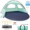 imageWhiteFang Beach Tent AntiUV Portable Sun Shade Shelter for 3468 Person Extendable Floor with 3 Ventilating Mesh Windows Plus Carrying Bag Stakes and Guy LinesMint Green