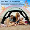 imageWhiteFang Beach Tent AntiUV Portable Sun Shade Shelter for 3468 Person Extendable Floor with 3 Ventilating Mesh Windows Plus Carrying Bag Stakes and Guy LinesBlackout ShelterMint Green