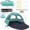 imageWhiteFang Beach Tent AntiUV Portable Sun Shade Shelter for 3468 Person Extendable Floor with 3 Ventilating Mesh Windows Plus Carrying Bag Stakes and Guy LinesBeach Glass