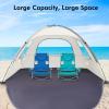 imageWhiteFang Beach Tent AntiUV Portable Sun Shade Shelter for 3468 Person Extendable Floor with 3 Ventilating Mesh Windows Plus Carrying Bag Stakes and Guy LinesBabys Breath