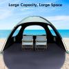 imageWhiteFang Beach Tent AntiUV Portable Sun Shade Shelter for 3468 Person Extendable Floor with 3 Ventilating Mesh Windows Plus Carrying Bag Stakes and Guy LinesBlackout ShelterMint Green