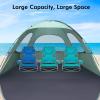 imageWhiteFang Beach Tent AntiUV Portable Sun Shade Shelter for 3468 Person Extendable Floor with 3 Ventilating Mesh Windows Plus Carrying Bag Stakes and Guy LinesMint Green