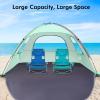 imageWhiteFang Beach Tent AntiUV Portable Sun Shade Shelter for 3468 Person Extendable Floor with 3 Ventilating Mesh Windows Plus Carrying Bag Stakes and Guy LinesMint Green