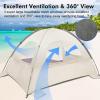imageWhiteFang Beach Tent AntiUV Portable Sun Shade Shelter for 3468 Person Extendable Floor with 3 Ventilating Mesh Windows Plus Carrying Bag Stakes and Guy LinesBabys Breath