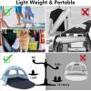 imageWhiteFang Beach Tent AntiUV Portable Sun Shade Shelter for 3468 Person Extendable Floor with 3 Ventilating Mesh Windows Plus Carrying Bag Stakes and Guy LinesSierra Blue
