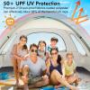 imageWhiteFang Beach Tent AntiUV Portable Sun Shade Shelter for 3468 Person Extendable Floor with 3 Ventilating Mesh Windows Plus Carrying Bag Stakes and Guy LinesBabys Breath