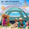 imageWhiteFang Beach Tent AntiUV Portable Sun Shade Shelter for 3468 Person Extendable Floor with 3 Ventilating Mesh Windows Plus Carrying Bag Stakes and Guy LinesBeach Glass
