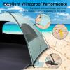 imageWhiteFang Beach Tent AntiUV Portable Sun Shade Shelter for 3468 Person Extendable Floor with 3 Ventilating Mesh Windows Plus Carrying Bag Stakes and Guy LinesBlackout ShelterMint Green