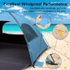 imageWhiteFang Beach Tent AntiUV Portable Sun Shade Shelter for 3468 Person Extendable Floor with 3 Ventilating Mesh Windows Plus Carrying Bag Stakes and Guy LinesBlackout ShelterBlue