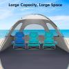 imageWhiteFang Beach Tent AntiUV Portable Sun Shade Shelter for 3468 Person Extendable Floor with 3 Ventilating Mesh Windows Plus Carrying Bag Stakes and Guy LinesBabys Breath