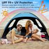 imageWhiteFang Beach Tent AntiUV Portable Sun Shade Shelter for 3468 Person Extendable Floor with 3 Ventilating Mesh Windows Plus Carrying Bag Stakes and Guy LinesBlackout ShelterBlue