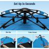 imageWhiteFang Deluxe Pop Up Beach Tent Sun Shade Shelter for 3456 Person UV Protection Extendable Floor with 3 Ventilating Windows Plus Carrying Bag Stakes and Guy LinesBlackout ShelterSolid Blue