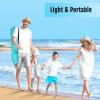 imageWhiteFang Deluxe Pop Up Beach Tent Sun Shade Shelter for 3456 Person UV Protection Extendable Floor with 3 Ventilating Windows Plus Carrying Bag Stakes and Guy LinesMint Beige