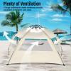 imageWhiteFang Deluxe Pop Up Beach Tent Sun Shade Shelter for 3456 Person UV Protection Extendable Floor with 3 Ventilating Windows Plus Carrying Bag Stakes and Guy LinesBabys Breath
