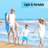 imageWhiteFang Deluxe Pop Up Beach Tent Sun Shade Shelter for 3456 Person UV Protection Extendable Floor with 3 Ventilating Windows Plus Carrying Bag Stakes and Guy LinesBlackout ShelterSolid Blue