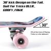 imageWhiteFang Skateboards 22 inches Kids Skateboard with Colorful PU Wheels Mini Cruiser Skateboards for Boys Girls Beginners