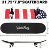 imageWhiteFang Skateboards for Beginners Complete Skateboard 31 x 788 7 Layer Canadian Maple Double Kick Concave Standard and Tricks Skateboards for Kids and BeginnersGreatUS