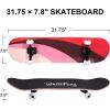 imageWhiteFang Skateboards for Beginners Complete Skateboard 31 x 788 7 Layer Canadian Maple Double Kick Concave Standard and Tricks Skateboards for Kids and BeginnersFun Passion