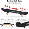 imageWhiteFang Skateboards for Beginners Complete Skateboard 31 x 788 7 Layer Canadian Maple Double Kick Concave Standard and Tricks Skateboards for Kids and BeginnersFun Passion