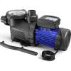 imageAQUASTRONG 2HP InAbove Ground Pool Pump with Timer 115V 8917GPH High Flow Powerful Self Primming Swimming Pool Pumps with Filter BasketB