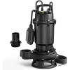 imageAquastrong Cast Iron Sewage Pump 12HP Effluent Pump 115V 6030 GPH Sump Pump with Auto Float Switch Ideal for Basement Sump Pits Industrial Wastewater  CommercialGrade Sewage System220V 4200GPH