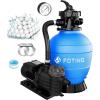 imageFOTING 13quot Sand Filter Pump for Above Ground Pool with Timer 1HP Max 3800GPH for Pools Up to 13000GAL 1HP 6Way Valve Enhanced Circulation for CrystalClear Pool3800GPH13in