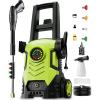 imageFOTING Electric Pressure WasherAdjustable Touch Screen 5000PSI 33GPM8 Level 58Total Long 4 Quick Connect NozzlesInlet HoseampampFilterampampFoam Cannon for CarsFencesDrivewaysHome CleaningYellowYELLOW