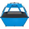 imageWhiteFang Deluxe Pop Up Beach Tent Sun Shade Shelter for 3456 Person UV Protection Extendable Floor with 3 Ventilating Windows Plus Carrying Bag Stakes and Guy LinesGray Blue