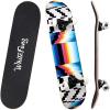 imageWhiteFang Skateboards for Beginners Complete Skateboard 31 x 788 7 Layer Canadian Maple Double Kick Concave Standard and Tricks Skateboards for Kids and BeginnersTesting